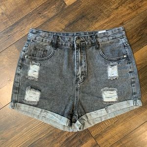 Shein Black Jean Shorts